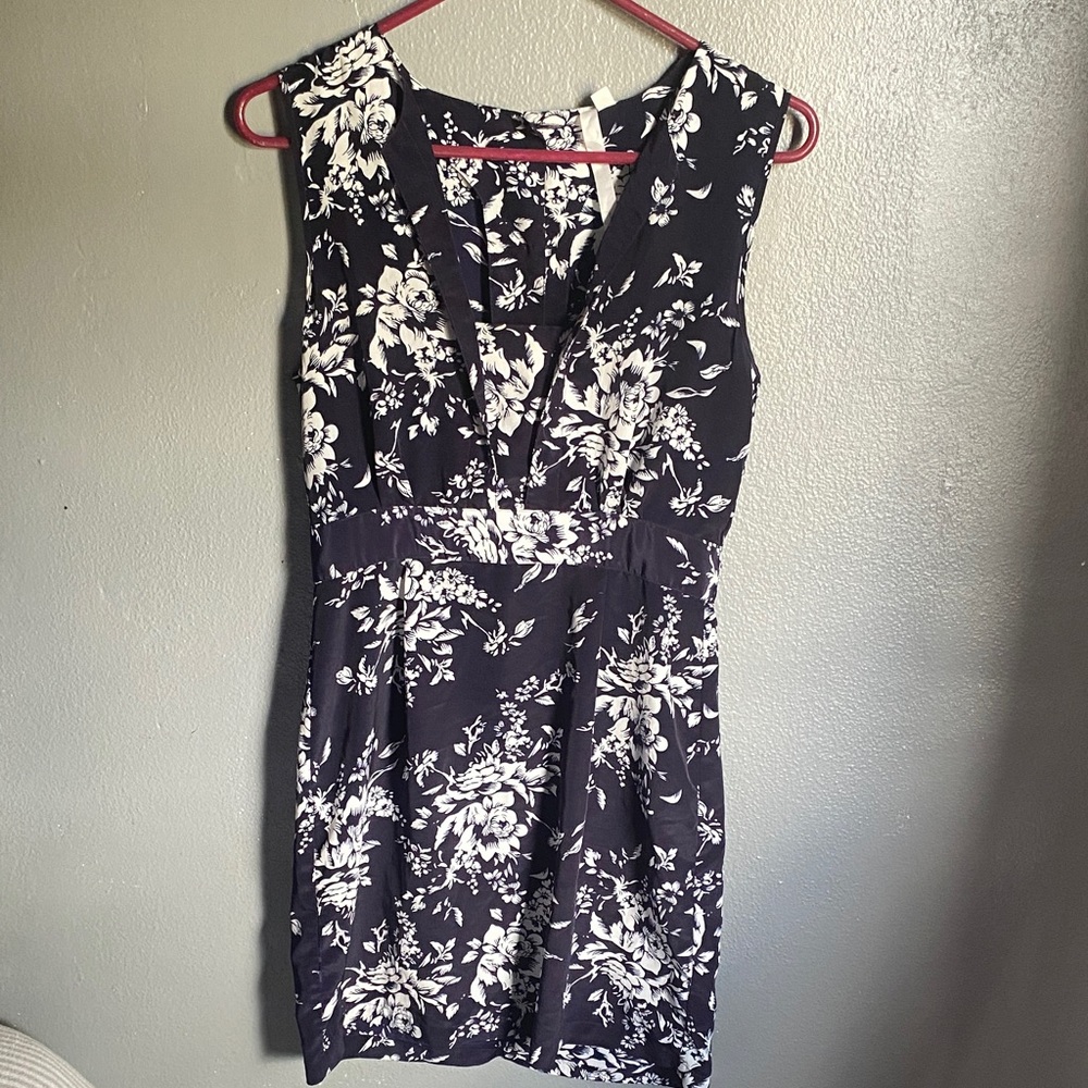 Reformation blue and white beautiful dress